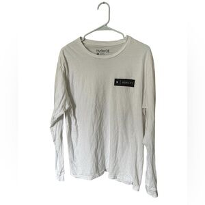 3/$10 Hurley White Long Sleeve Tee Relaxed Fit